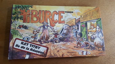 Couverture de Tiburce, îlet Titby : Bandelettes dessinées avec bulles créoles (Collection Bichick) par Téhem