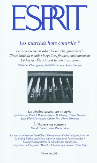 Esprit, n° 380. Les marchés hors contrôle ?