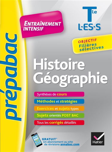 Histoire géographie, terminale L, ES, S : objectif filières sélectives