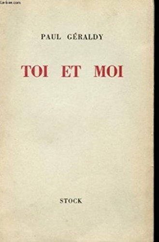 Couverture de Toi et moi. 1946. Broché. 148 pages. Papier bruni. (Littérature, Poésie, Poetry)