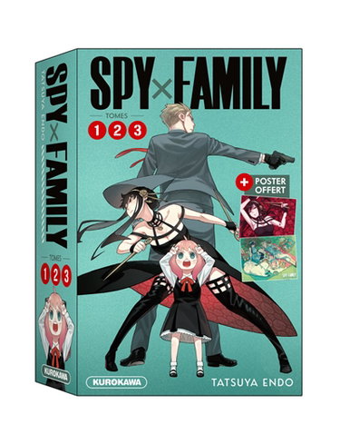 Couverture de Spy x Family tomes 1, 2, 3 + poster offert