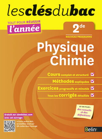 Physique chimie 2de : nouveau programme