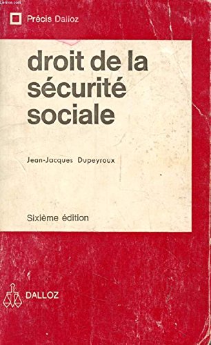 Couverture de Droit de la Sécurité sociale (Précis Dalloz)