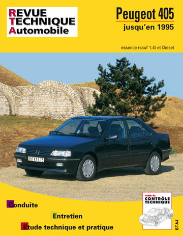 Couverture de Revue technique automobile, n° 726.2. Peugeot 405 essence et diesel (87/97) TD jusqu'à fin de fabrication par Collectif