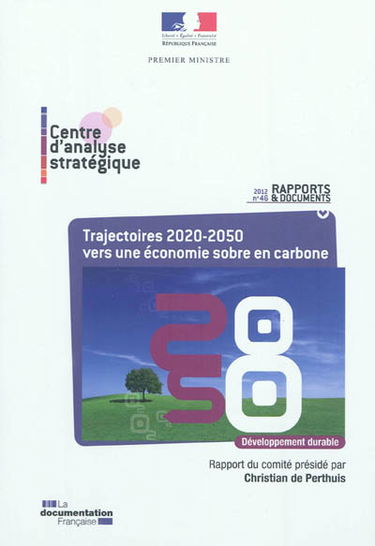 Trajectoire 2020-2050, vers une économie sobre en carbone