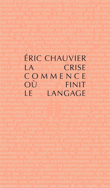 La crise commence où finit le langage. Comment la crise a généré les réseaux sociaux