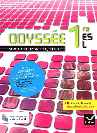 Odyssée Mathématiques 1res ES/L éd. 2011 - Manuel de l'élève (version enseignant)