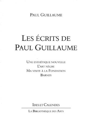 Les écrits de Paul Guillaume