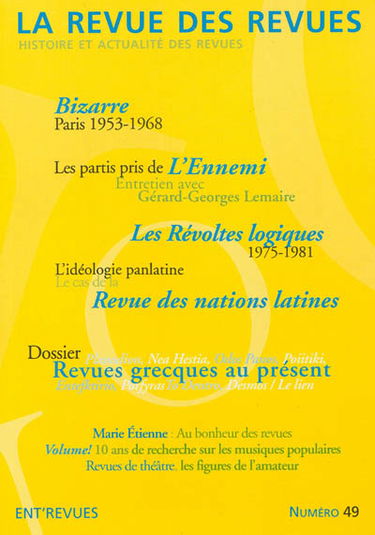 Revue des revues (La), n° 49