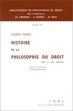 Couverture de Histoire de la philosophie du droit : 19e et 20e siècles