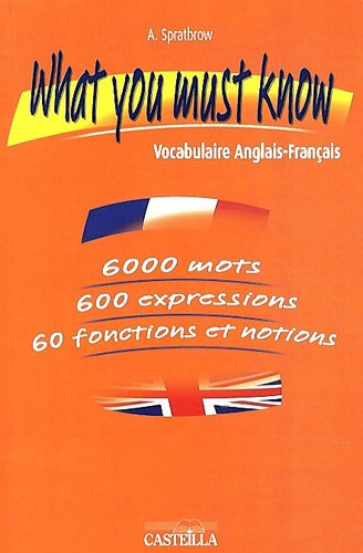 What you must know : vocabulaire anglais-français, notions et fonctions, situations