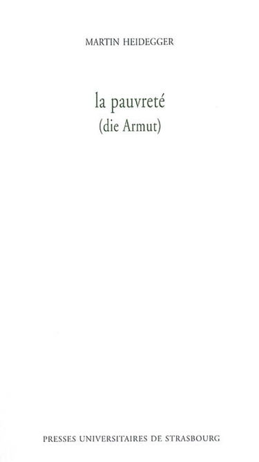 La pauvreté. Die armut