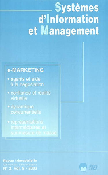 Systèmes d'information et management, n° 3 (2003). E-marketing