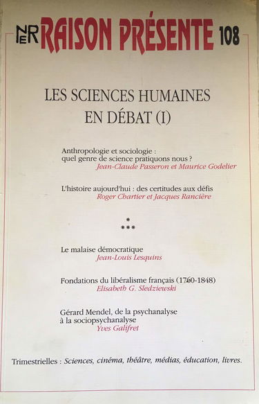 Raison présente n 108 (oct-nov-dec 93)