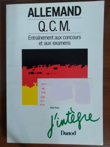 Couverture de Allemand : QCM : première et deuxième langue : rappels de grammaire et de vocabulaire sujets corrigés
