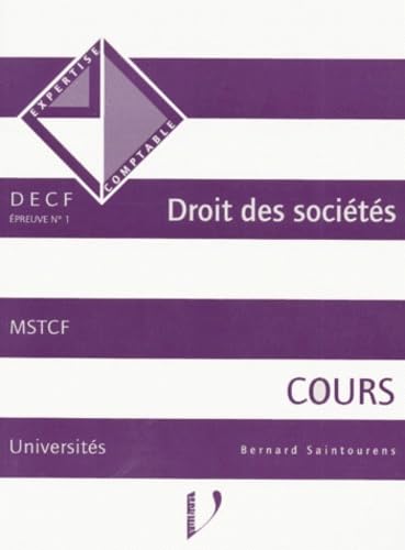 Droit des sociétés : DECF, épreuve n° 1, cours