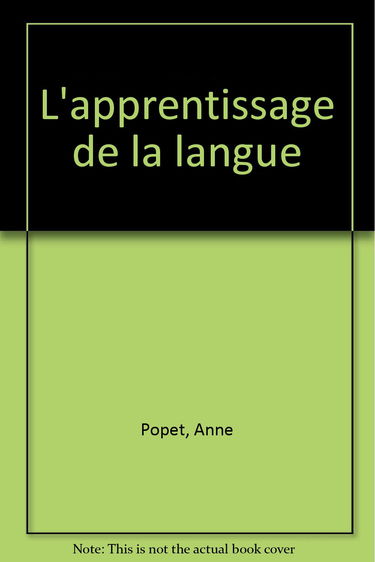 L'apprentissage de la langue