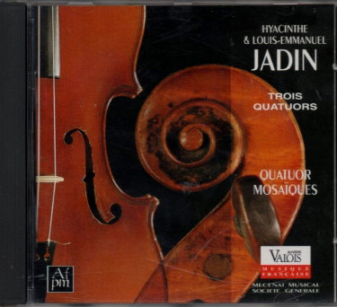 Couverture de Jadin : Trois Quatuors à cordes