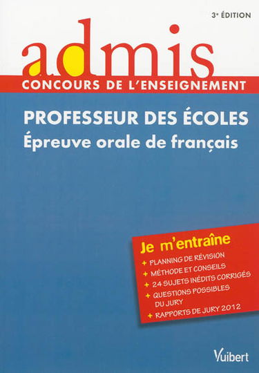 Professeur des écoles : épreuve orale de français