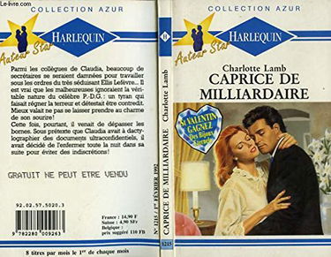 Caprice de milliardaire : Collection Harlequin azur n°1215