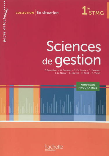 Sciences de gestion, 1re STMG : nouveau programme