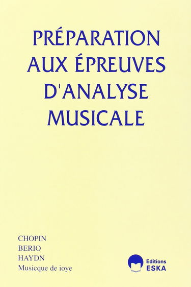 PREPARATION AUX EPREUVES ANALYSE MUSICAL
