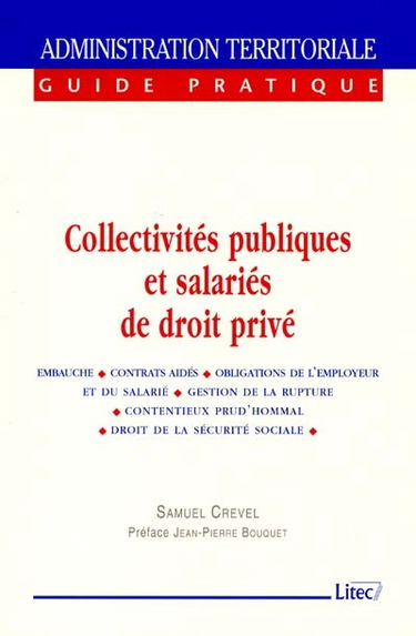 Droit du travail applicable dans les collectivités territoriales 2001
