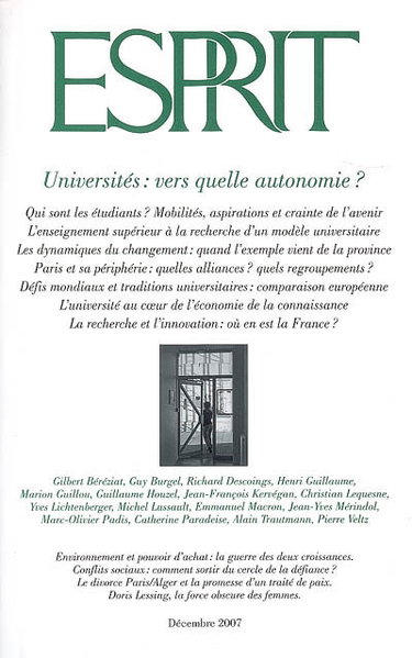 Esprit, n° 340. Universités : vers quelle autonomie ?