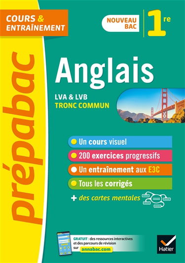 Anglais, LVA & LVB tronc commun 1re générale : nouveau bac