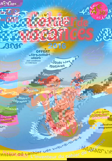 Cahier de vacances du CE2 au CM1, 8-9 ans