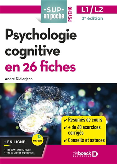 Psychologie cognitive en 26 fiches : L1-L2