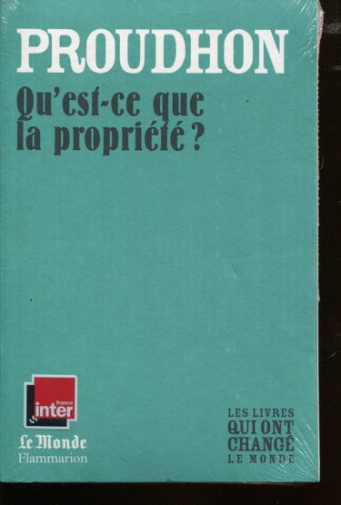Couverture de Qu'est-ce que la propriété ?