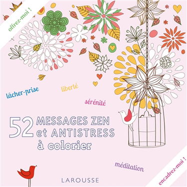 52 messages zen et antistress à colorier