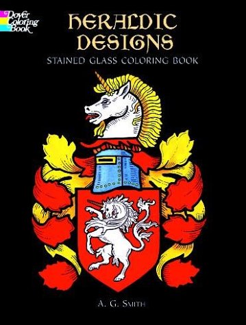 Couverture de Heraldic Designs: Stained Glass Coloring Book
