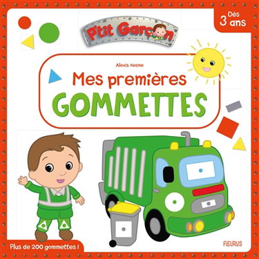 Le camion-poubelle : mes premières gommettes