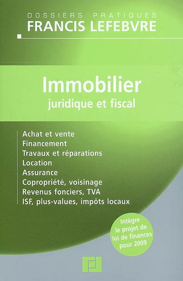 L'immobilier : juridique et fiscal