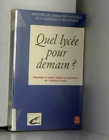 Propositions du Conseil national des programmes sur l'évolution du lycée