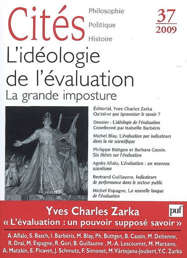 Cités, n° 37. L'idéologie de l'évaluation : la grande imposture