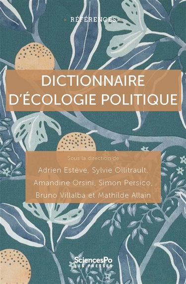 Couverture de Dictionnaire d'écologie politique