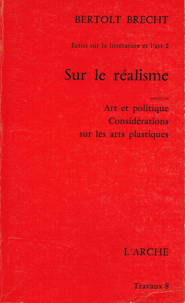 Couverture de Ecrits sur la littérature et l'art. Vol. 2. Sur le réalisme
