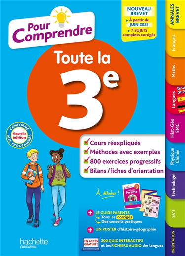 Pour comprendre toute la 3e : nouveau brevet : conforme aux programmes