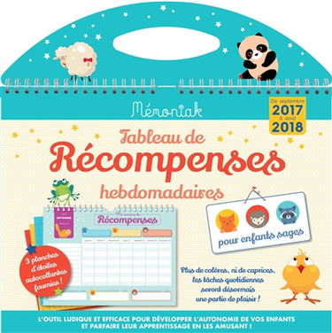 Tableau de récompenses hebdomadaires : de septembre 2017 à août 2018