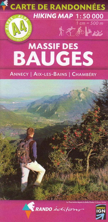 Massif des bauges 1/50 000