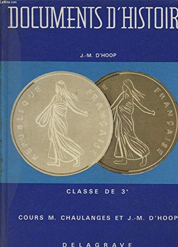 Couverture de DOCUMENTS D HISTOIRE CLASSE DE 3e