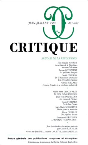 Critique, n° 146. A propos de la Révolution