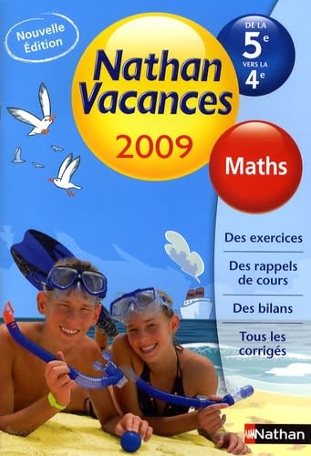 Nathan vacances mathématiques 2009, de la 5e vers la 4e