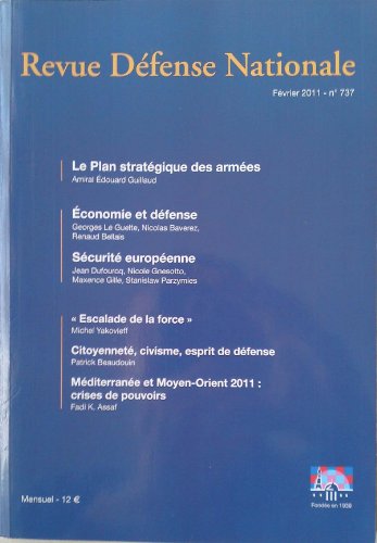 Couverture de REVUE DEFENSE NATIONALE FEVRIER 2011 N°737