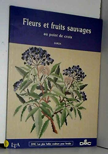 Fleurs et fruits sauvages au point de croix