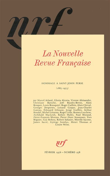 Hommage à Saint-John Perse : 1887-1975