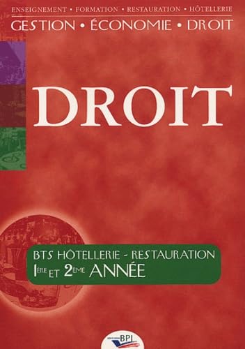 Droit BTS 1ère et 2ème années Hôtellerie-Restauration